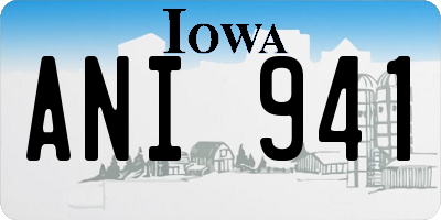 IA license plate ANI941
