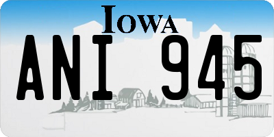 IA license plate ANI945