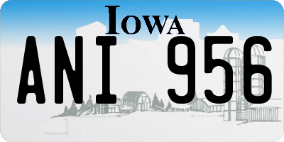 IA license plate ANI956
