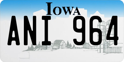 IA license plate ANI964