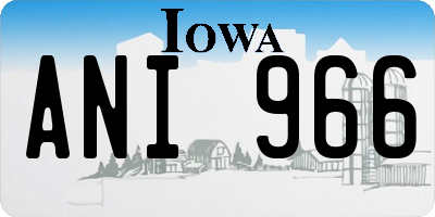IA license plate ANI966