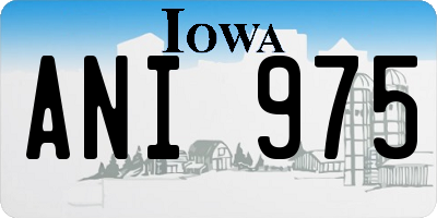 IA license plate ANI975