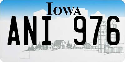 IA license plate ANI976