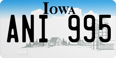 IA license plate ANI995