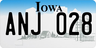 IA license plate ANJ028