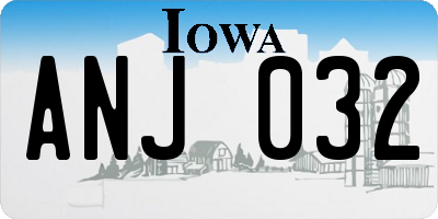 IA license plate ANJ032