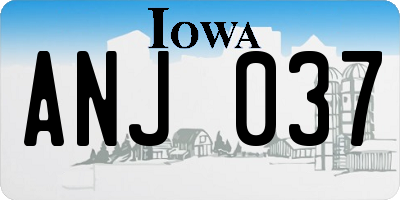 IA license plate ANJ037