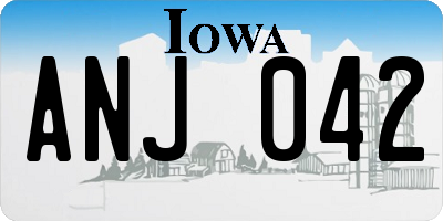 IA license plate ANJ042