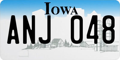 IA license plate ANJ048
