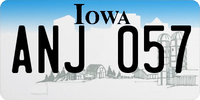 IA license plate ANJ057