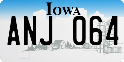 IA license plate ANJ064