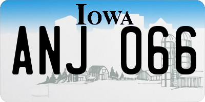 IA license plate ANJ066