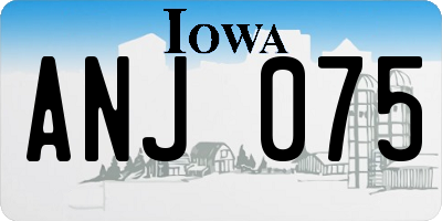 IA license plate ANJ075