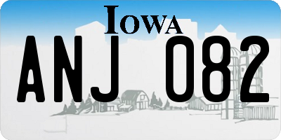 IA license plate ANJ082