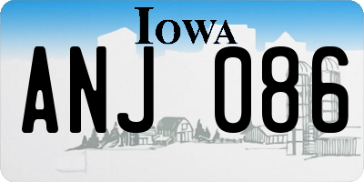 IA license plate ANJ086