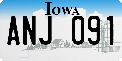 IA license plate ANJ091