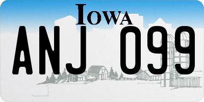 IA license plate ANJ099