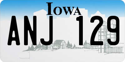 IA license plate ANJ129