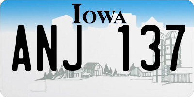 IA license plate ANJ137