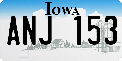 IA license plate ANJ153