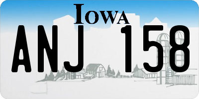 IA license plate ANJ158