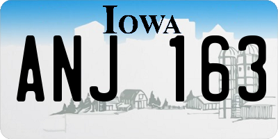 IA license plate ANJ163