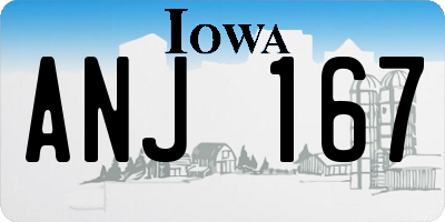 IA license plate ANJ167