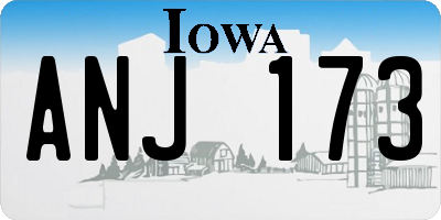 IA license plate ANJ173
