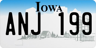 IA license plate ANJ199