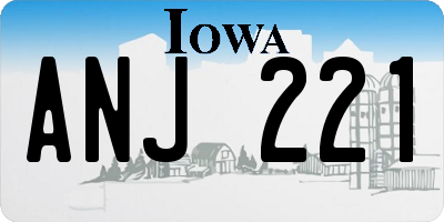 IA license plate ANJ221