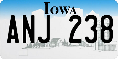 IA license plate ANJ238