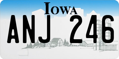 IA license plate ANJ246