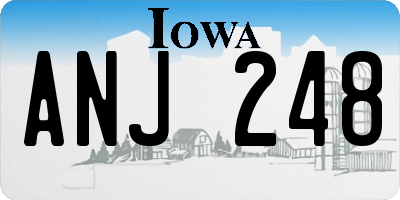 IA license plate ANJ248