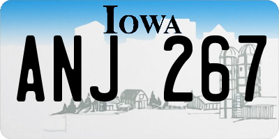 IA license plate ANJ267