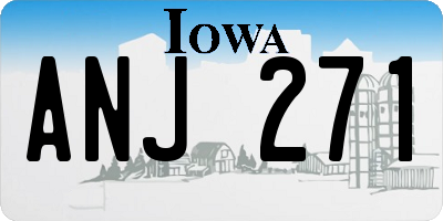 IA license plate ANJ271