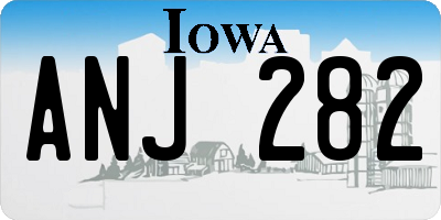 IA license plate ANJ282