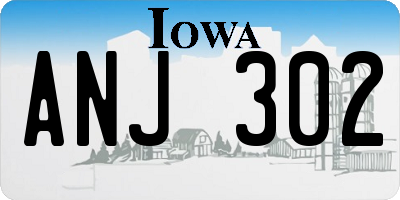 IA license plate ANJ302
