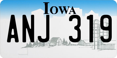 IA license plate ANJ319
