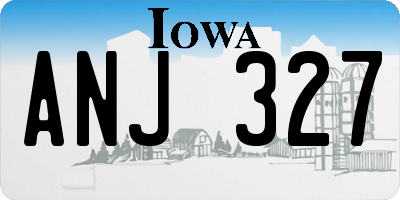 IA license plate ANJ327