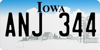 IA license plate ANJ344