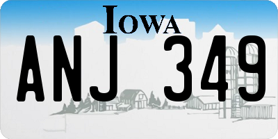 IA license plate ANJ349