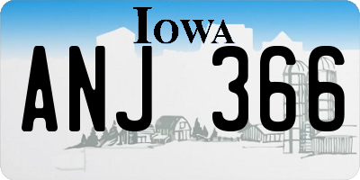IA license plate ANJ366