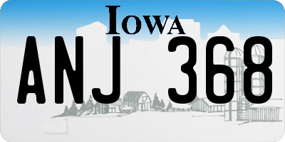 IA license plate ANJ368