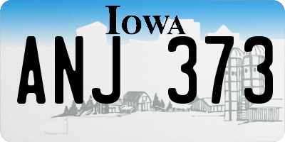 IA license plate ANJ373