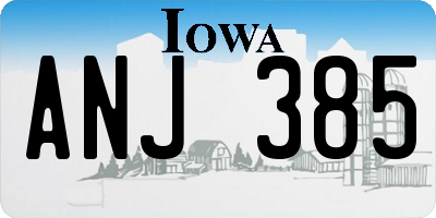 IA license plate ANJ385