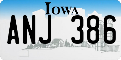 IA license plate ANJ386