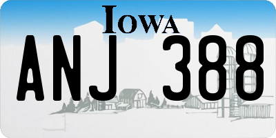 IA license plate ANJ388