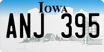 IA license plate ANJ395