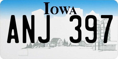 IA license plate ANJ397