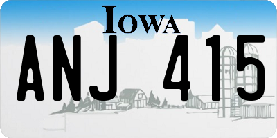 IA license plate ANJ415